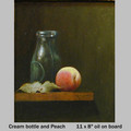 cream bottle and peach 11 x 8 oil on board.jpg